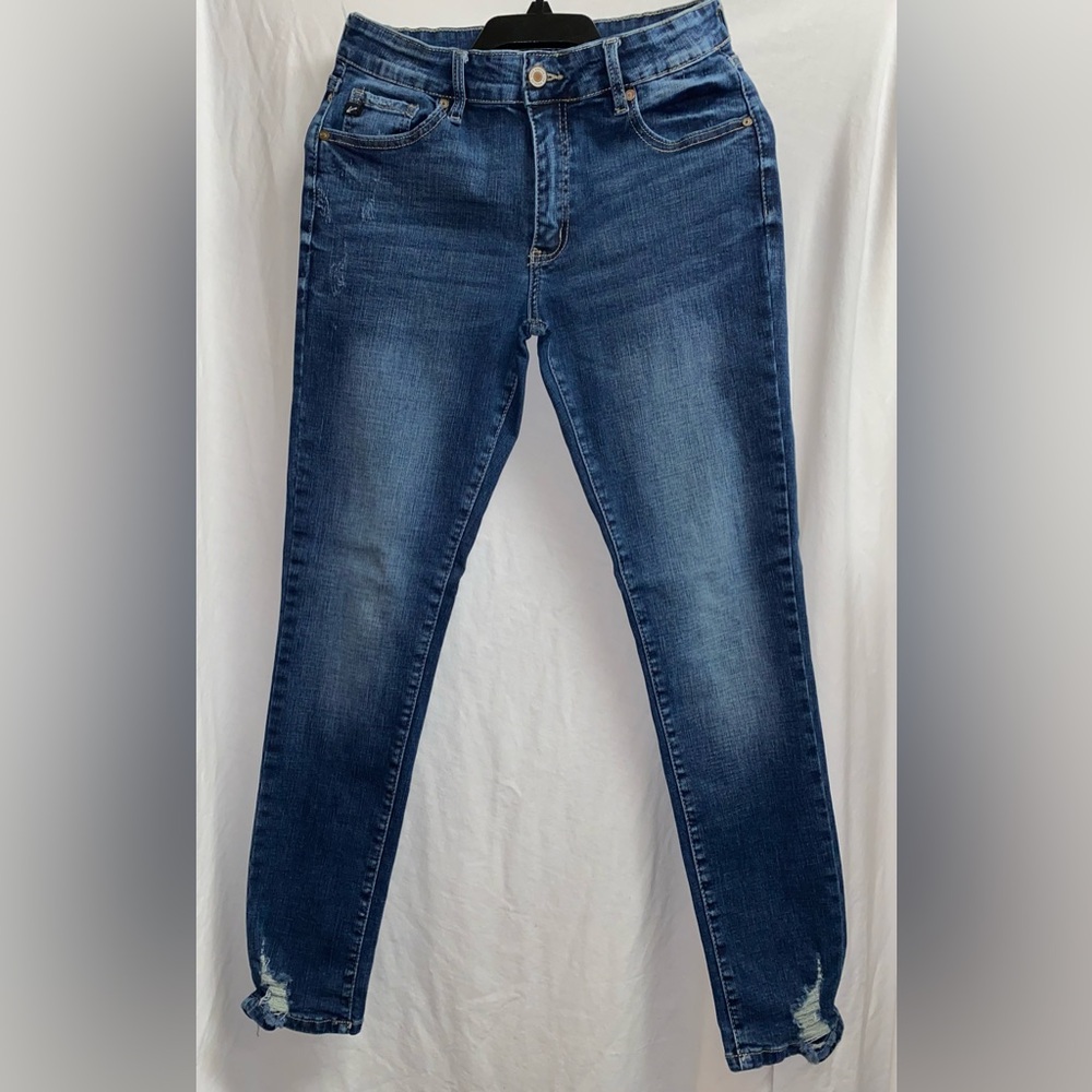 KanCan High Rise Ankle distressed slightly frayed hem Skinny Jeans sz 29